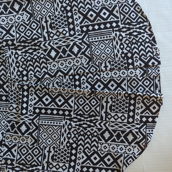Faded Glory High Low Sleeveless Top XL Black White Pattern - Picture 8 of 14